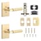 Sure-Loc Hardware Sure-Loc Hardware Levanto Passage Rosette, Satin Brass, Knurled Grip in Satin Brass LV101 SB GRIP-KN SB - alternate 2